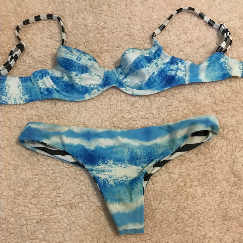 Reversible Bikini — Striped/Wave